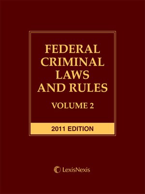 cover image of Federal Criminal Laws and Rules